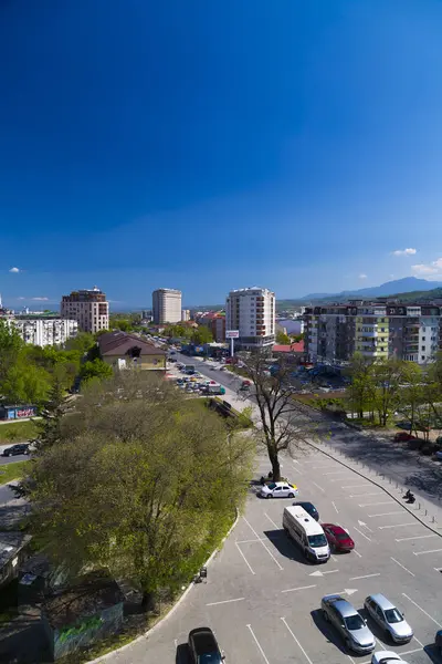 Vista dal quartiere centrale di Skopje, Macedonia — Foto Stock
