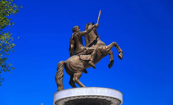 Monument van Alexander de grote, Skopje — Stockfoto