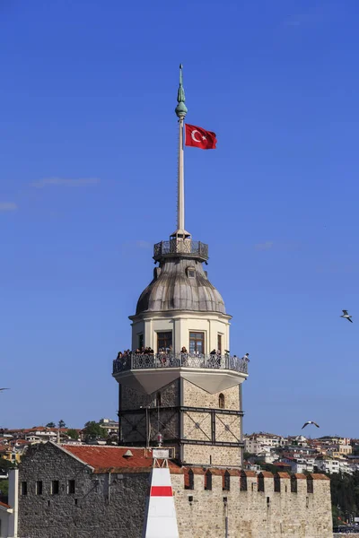 Istanbul Turcia Mai 2017 Turnul Fecioarei Turcă Kiz Kulesi Cunoscut — Fotografie, imagine de stoc