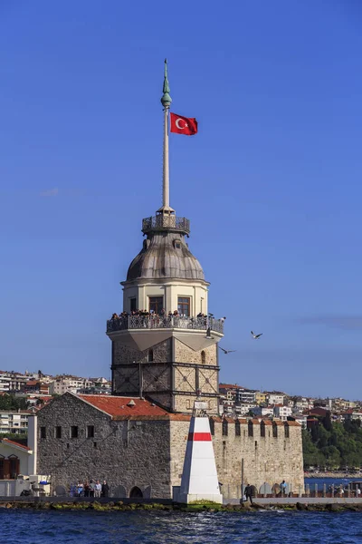 Istambul Turquia Maio 2017 Torre Donzela Turco Kiz Kulesi Também — Fotografia de Stock