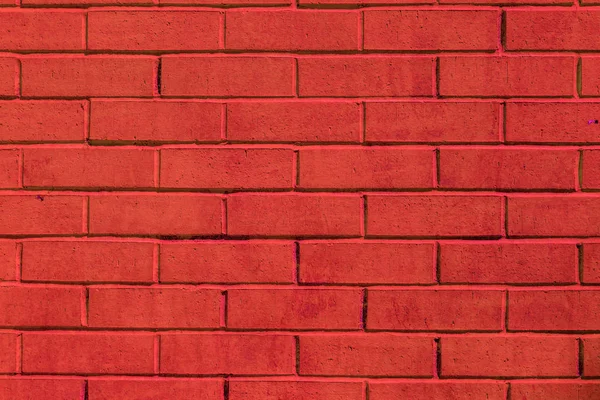 Червона пофарбована цегляна стіна — стокове фото