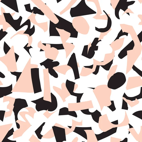 Formas de corte de papel abstracto patrón sin costura — Vector de stock