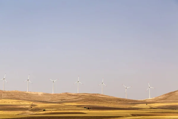 View Flat Lands Small Hills Central Anatolian Geography Road Central — Stock Photo, Image