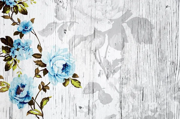 Texture de surface en bois avec décorations vintage rose shabby chic — Photo