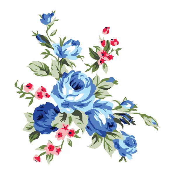 Vintage basma çiçek tasarım ve dekorasyon öğesi — Stok fotoğraf