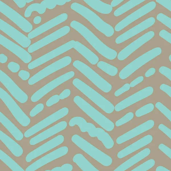 Herringbone motif sans couture texturé avec coups de pinceau aléatoires — Image vectorielle