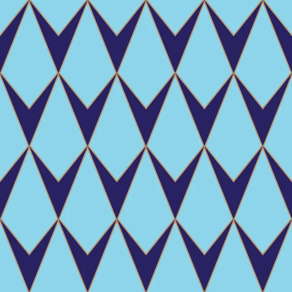 V-shaped rhombus or diamond seamless pattern — Stock Vector
