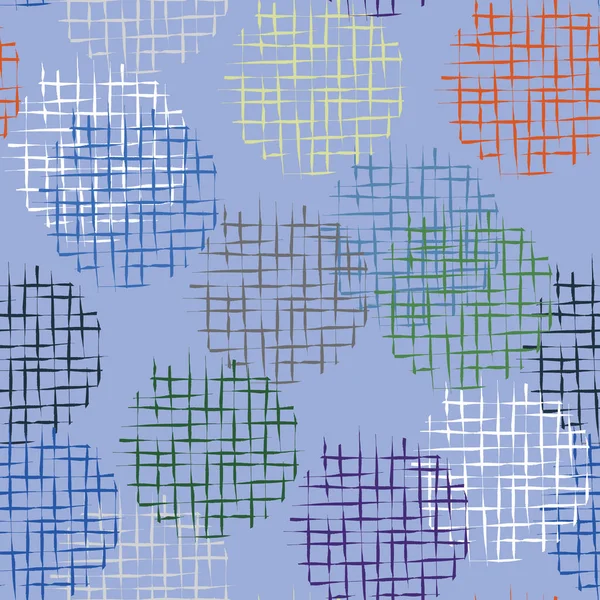 Мальовані креслярські сітки текстурованих кіл безшовний візерунок — стоковий вектор