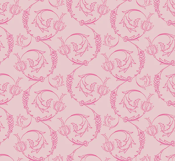 Floral tourbillonne motif sans couture — Image vectorielle