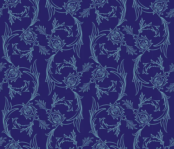 Floral tourbillonne motif sans couture — Image vectorielle