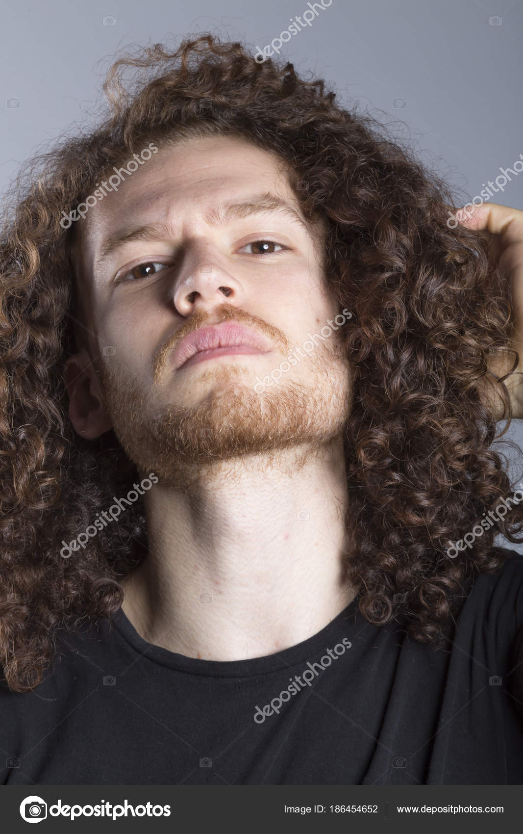 Young Ginger Man Studio Portrait Stock Photo