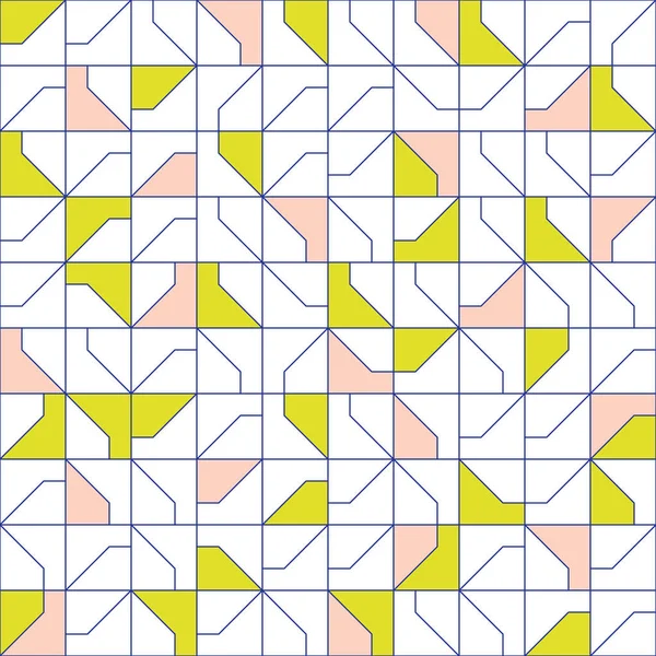 抽象现代风格的几何瓷砖无缝图案 — 图库矢量图片