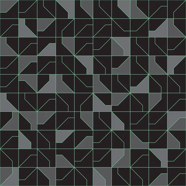 Estilo modernista abstracto azulejos geométricos patrón sin costura — Vector de stock