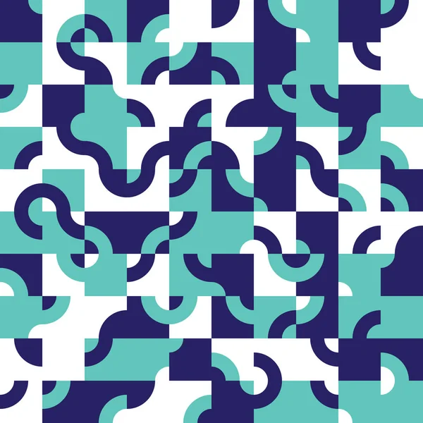 Design de padrão sem costura abstrato com formas circulares em azulejos —  Vetores de Stock