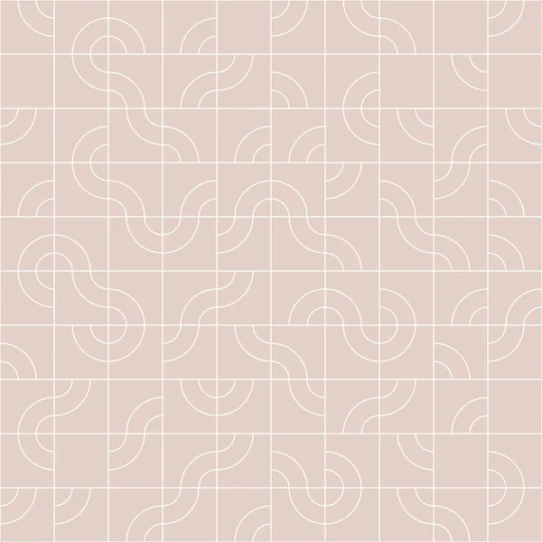 Diseño de patrón sin costura abstracto con formas circulares de azulejos — Vector de stock