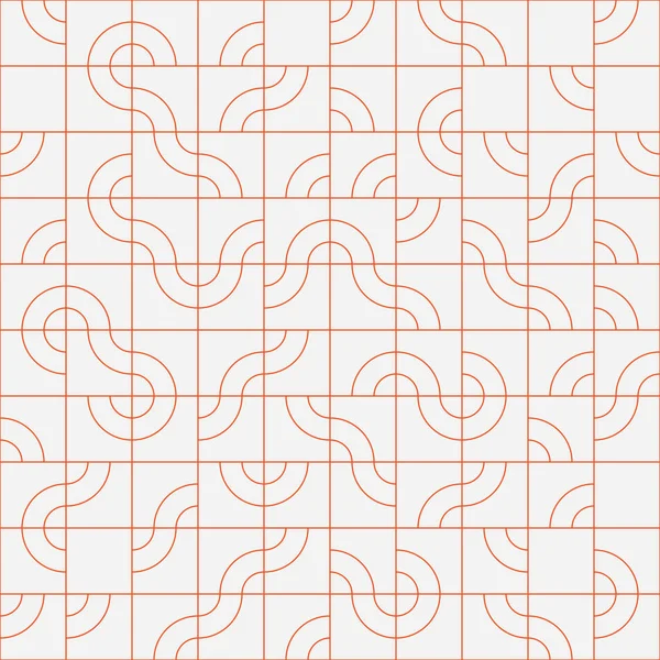 Conception abstraite de motif sans couture avec des formes circulaires carrelées — Image vectorielle