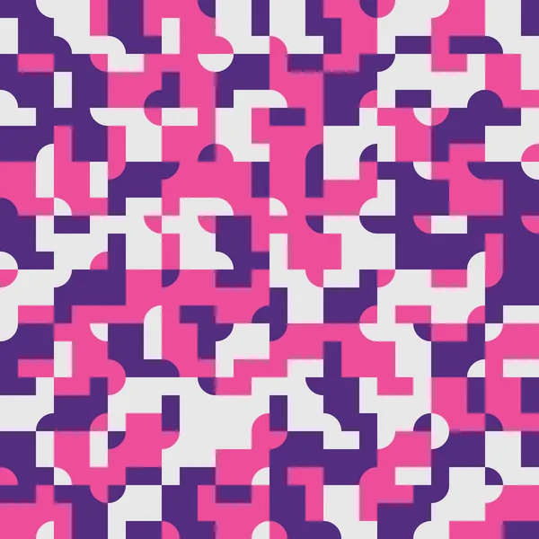 Design de padrão sem costura abstrato com formas geométricas em azulejos — Vetor de Stock
