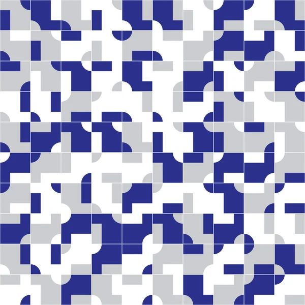 Diseño de patrón sin costura abstracto con formas geométricas de azulejos — Vector de stock