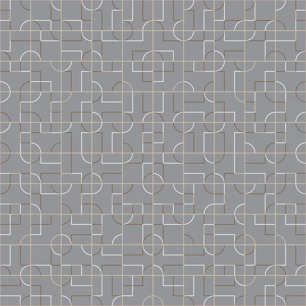 Diseño de patrón sin costura abstracto con formas geométricas de azulejos — Vector de stock