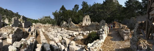 オリンポス トルコ 2018 オリンポスからの眺め 地中海の海岸トルコ アンタルヤ県 — ストック写真