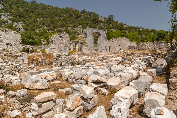 Rovine Olympos Antico Sito Antalya Turchia Antica Civiltà Stata Costruita — Foto Stock