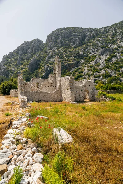 Olympos Antik Sitesi Antalya Türkiye Kalıntıları Antik Uygarlık Akdeniz Kıyısında — Stok fotoğraf