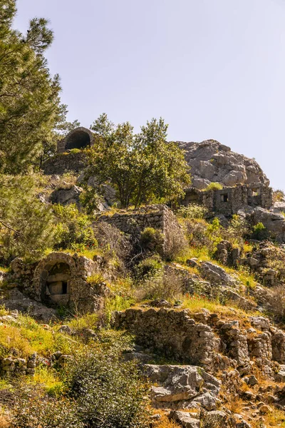 Grób Króla Sarkofag Olympos Ancient Witryny Antalya Turcja Starożytnej Cywilizacji — Zdjęcie stockowe