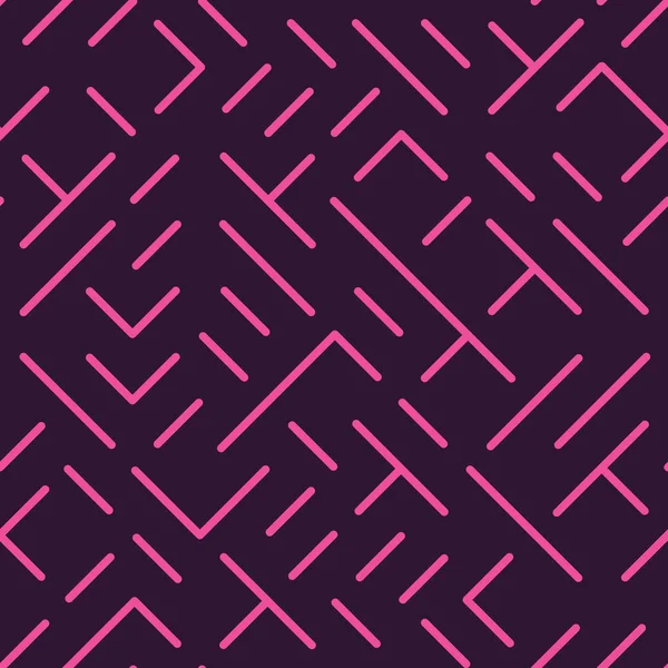 Líneas diagonales y formas patrón sin costura — Vector de stock