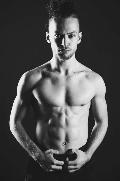 Young ginger topless man studio portrait — Stock Photo, Image