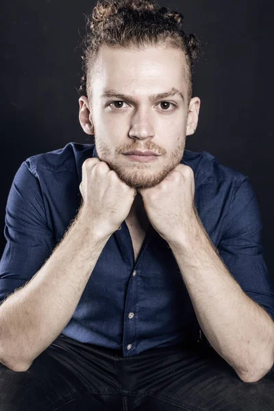 Young ginger man studio portrait — Stock Photo, Image