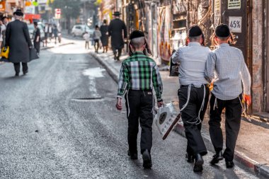 Mea Shearim Streets in Jerusalem clipart