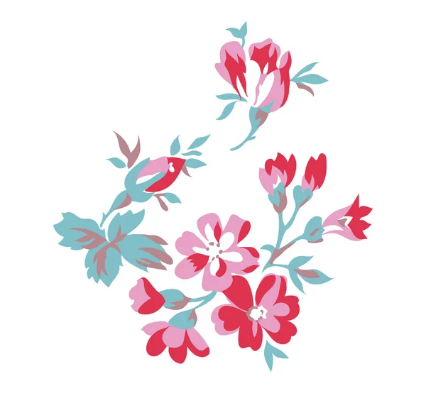 Вінтажний Стиль Квіткова Ілюстрація Елемент Дизайну Шикарні Квіти — стоковий вектор