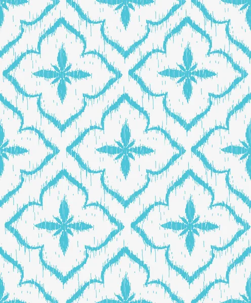 Motif Vectoriel Sans Couture Avec Ornements Ikat Arrière Plan Répété — Image vectorielle