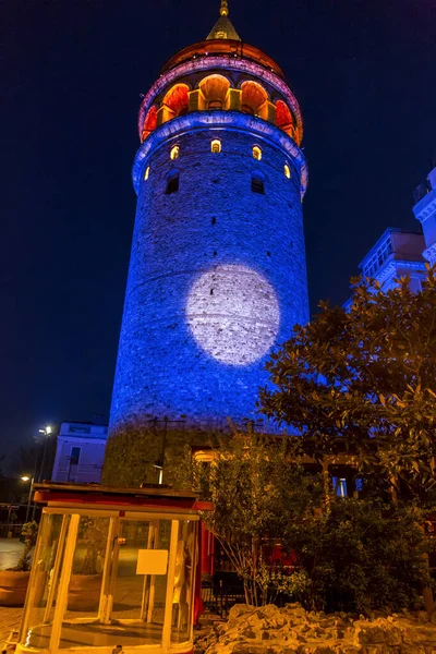 Istanbul Türkei April 2020 Ruhige Nacht Stadtteil Galata Unter Aussperrung — Stockfoto