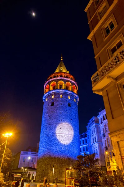 Istanbul Türkei April 2020 Ruhige Nacht Stadtteil Galata Unter Aussperrung — Stockfoto