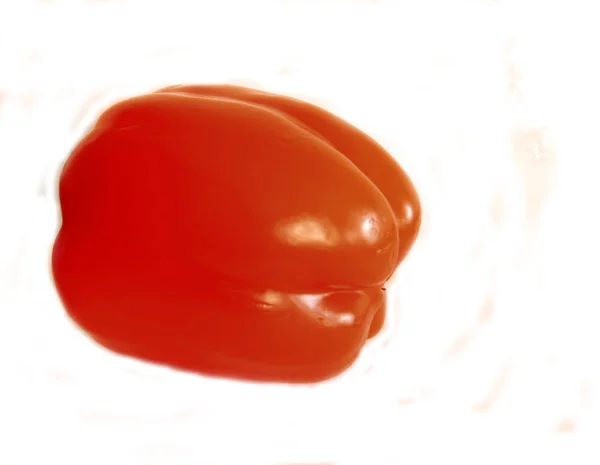 Rode paprika geïsoleerd op de witte achtergrond — Stockfoto
