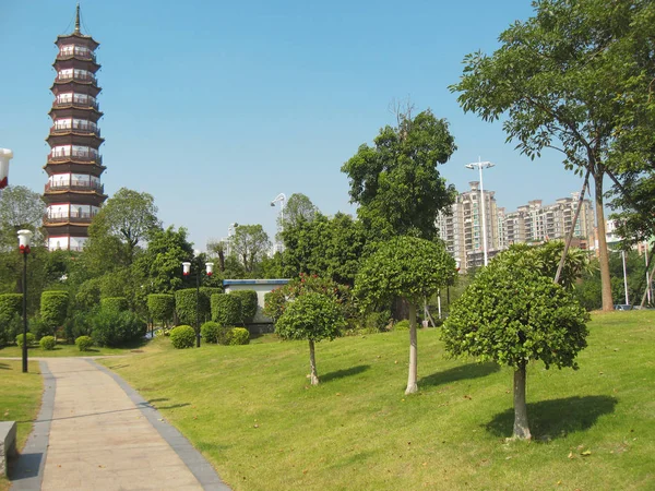 Kwiat pagoda świątyni sześciu Banianów — Zdjęcie stockowe