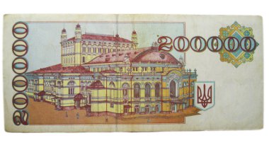 Beyaz arka plan üzerinde izole Ukrayna karbovanets para