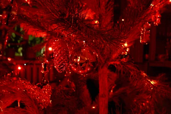 Christmas Tree Decoration On The Christmas Tree — Stock Photo, Image