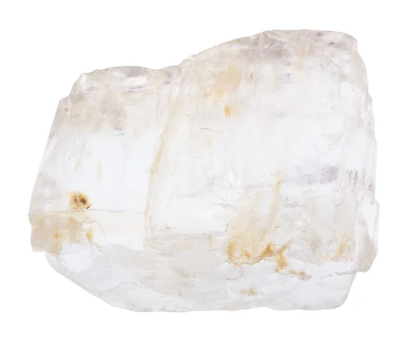 Petalite (castorite) gemstone isolated on white — Stock Photo, Image