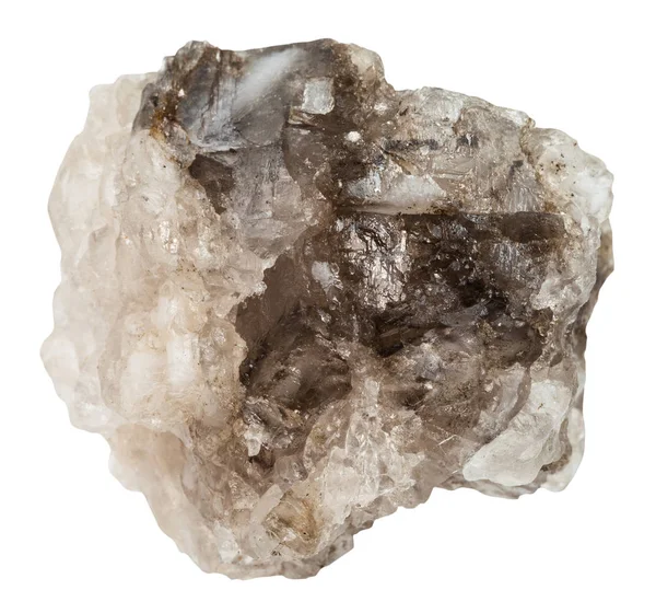 Pedaço de pedra halita (sal de rocha) isolado — Fotografia de Stock