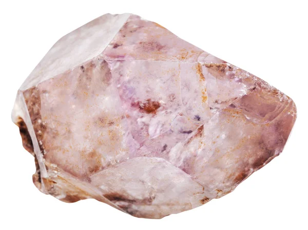 Pedra de quartzo com cristais de ametista isolados — Fotografia de Stock