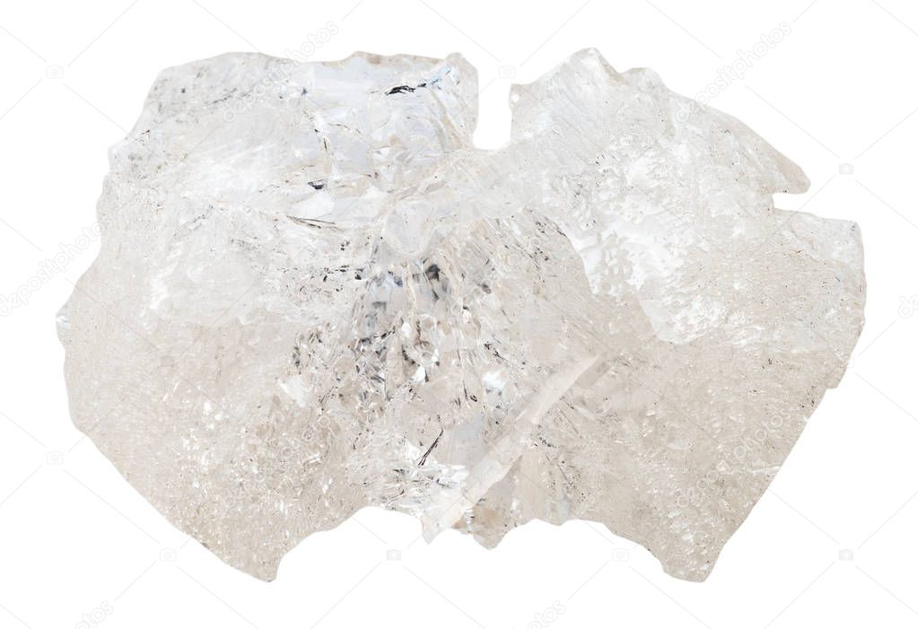 Danburite gemstone isolated on white