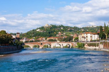 Ponte Pietra bridge on Adige River in Verona