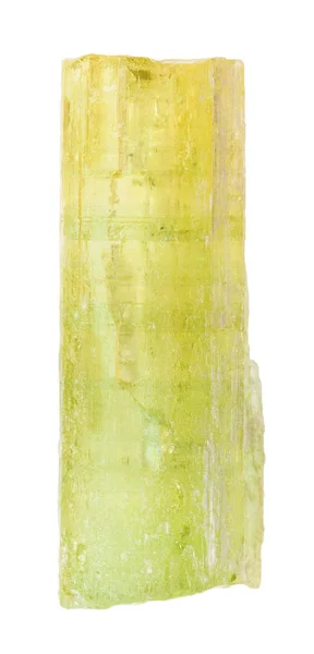 Eliodoro (berillo dorato) cristallo isolato — Foto Stock
