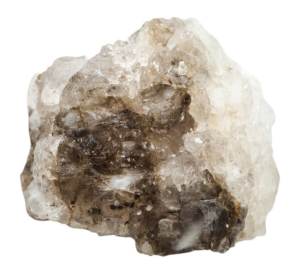 crystalline halite (rock salt) stone isolated