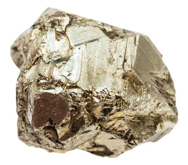 Pebble av pyrit sten isolerade — Stockfoto