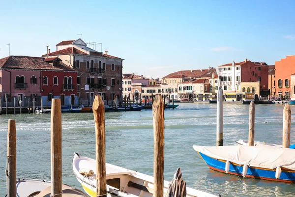 Fermata vaporetto Murano Museo a Venezia — Foto Stock