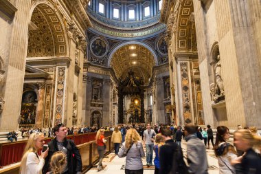 Papa'nın Bazilikası St Peter Vatikan iç