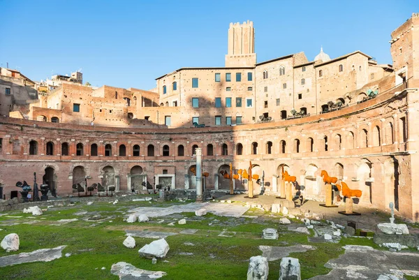 Trajanus markt van het Forum van Trajanus in Rome stad — Stockfoto